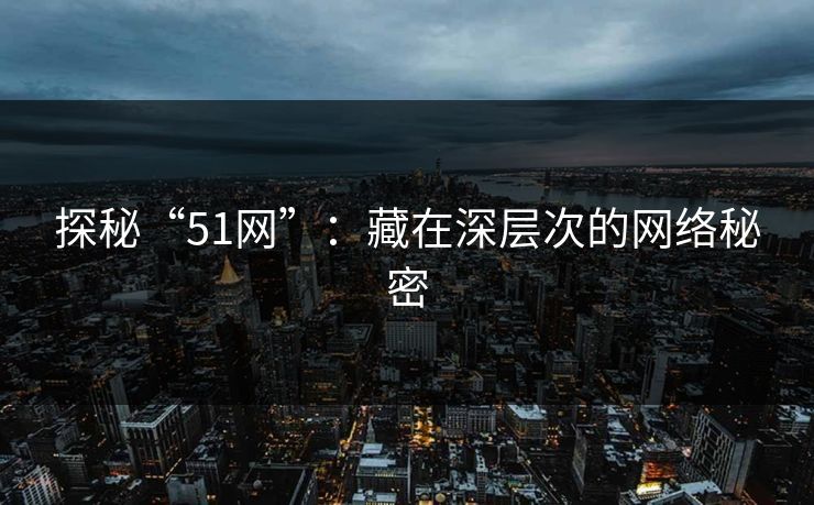 探秘“51网”：藏在深层次的网络秘密  第1张
